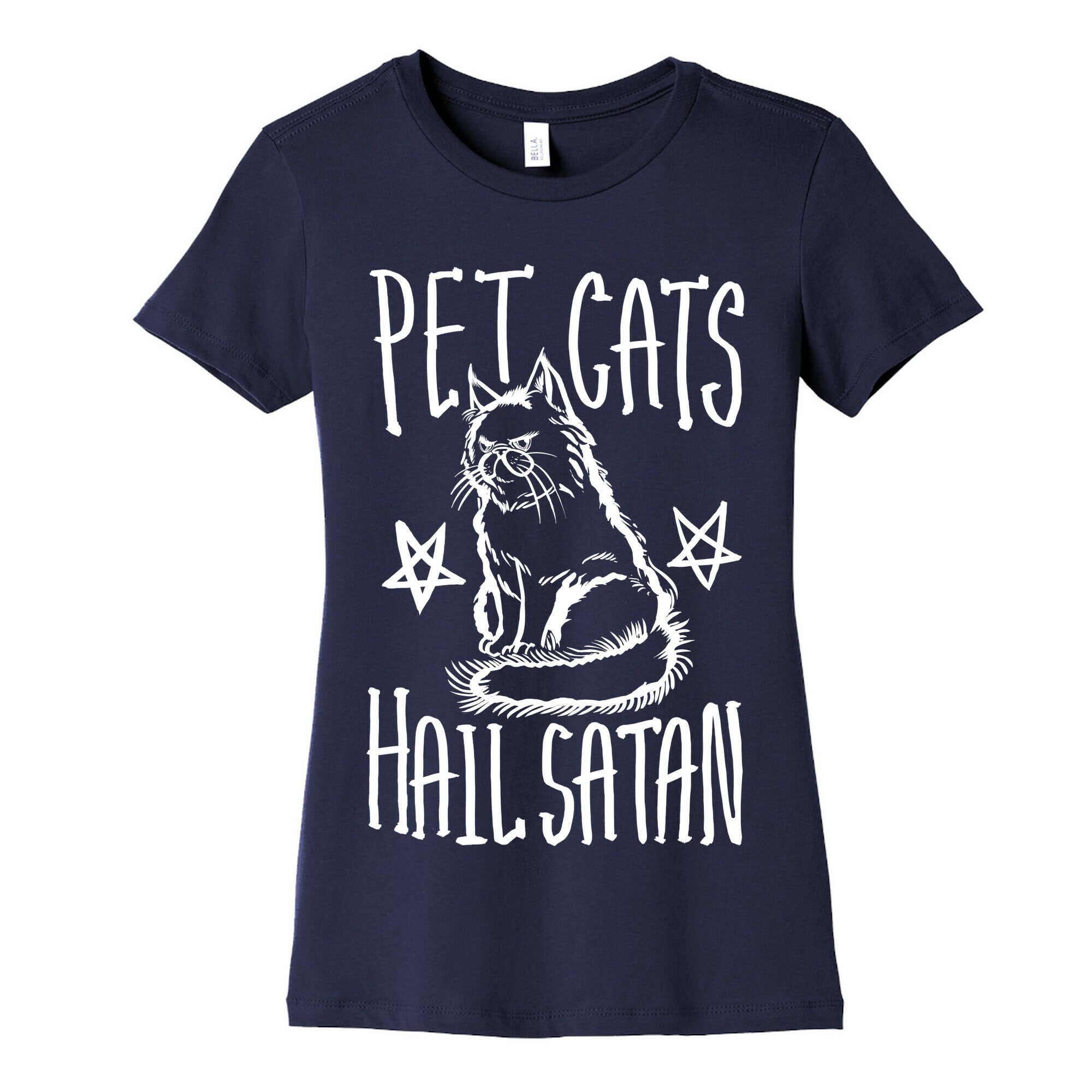 Pet Cats. Hail Satan Women's Cotton Tee